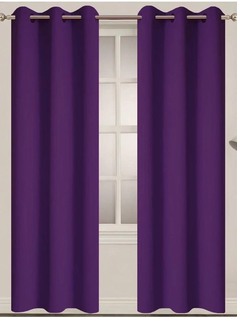 Purple Blackout Grommet Curtain Panel - Home Accents